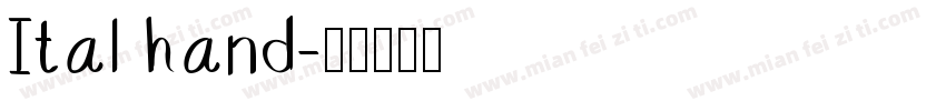 Ital hand字体转换
